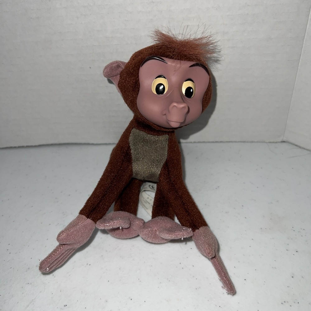Vintage Mattel Disney Tarzan Baby Baboon Bean Bag Plush Stuffed Animal 8"
